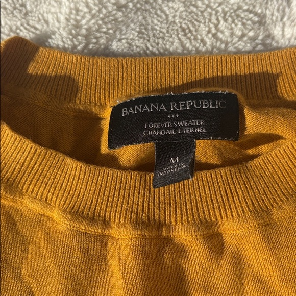 Banana Republic Mustard Crewneck Sweater – Size M | Cotton Blend | Old Money | - Picture 3 of 6